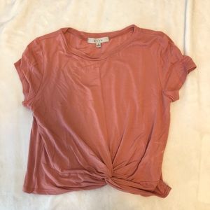 Front knitted salmon t shirt